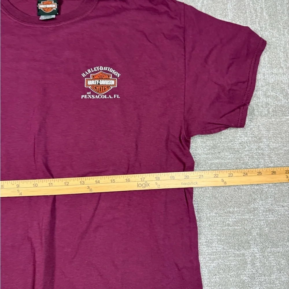 Harley Davidson Pensacola Florida Bike On The Beach Graphic T-Shirt Size Large